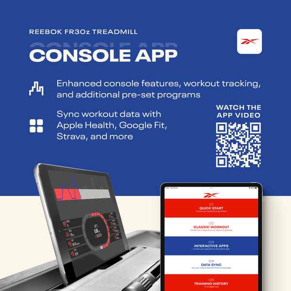 Reebok FR30z Treadmill Compatible with the Console App